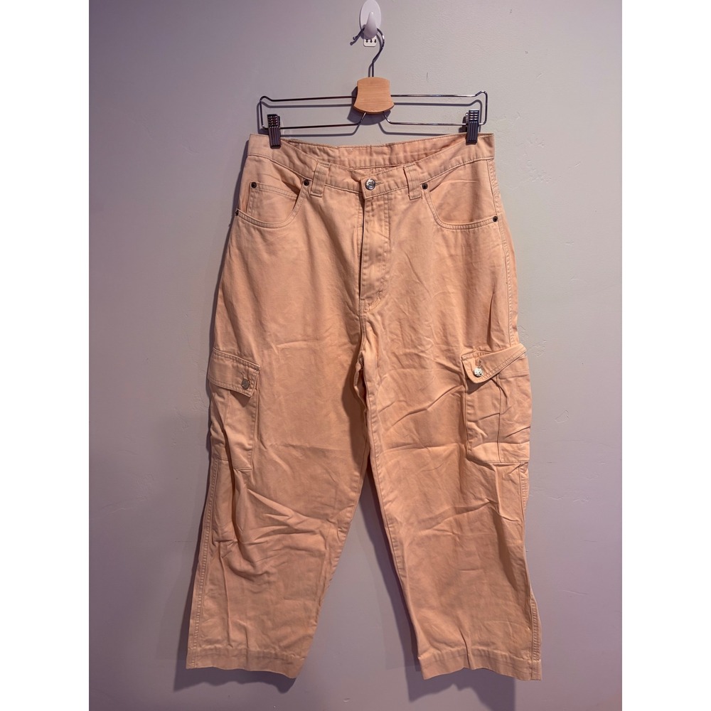 Vintage Polo Sport Ralph Lauren Cargo Pants Pink Peach Utility Trousers Womens